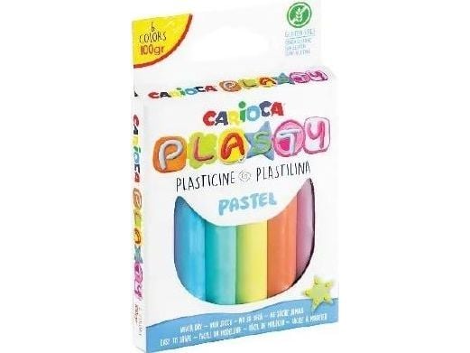 Carioca Plasticine 100g 6 pastelliväriä CARIOCA