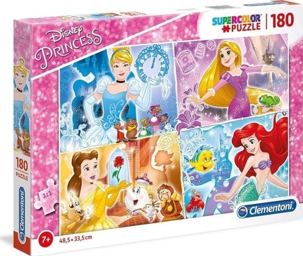 Clementoni Disney Princess, 180 stykker, Tegneserier, 7 år