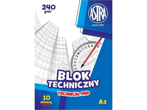 Teknisk blokk A3/10K 250 g (10 stk) ASTRA