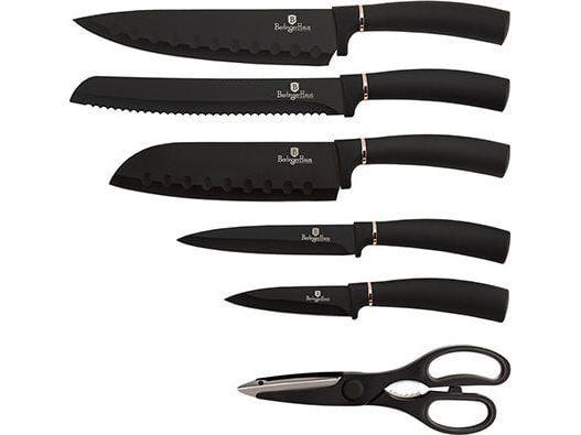Berlinger Haus Black Rose Collection BH/2422 knivssett 7 deler på stativ, universell