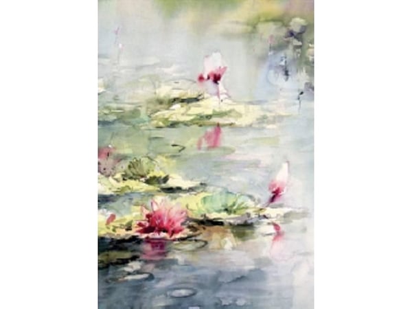 DaVinci Carnet 12x18 cm B-BJ 202 387 + kuvert Vannlilje