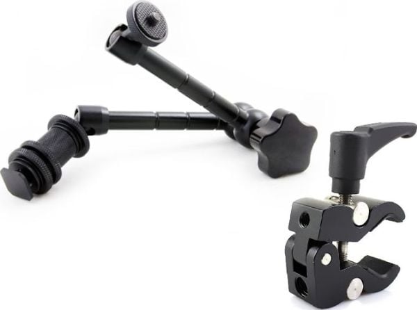 Commlite nivelletty Magic Arm 11" + puristin Clamp Clamp