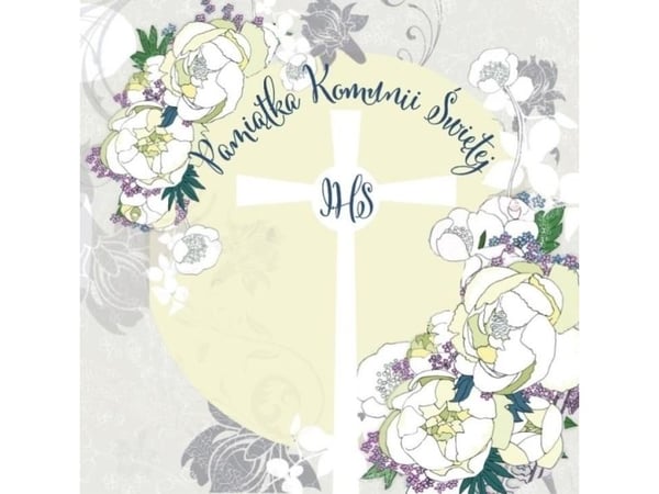 Swarovski kort, firkantet CL101_SG Kommunionskors