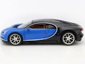 BBURAGO Bugatti Chiron, Sportsbil, Montert på forhånd, 1:18, Bugatti Chiron, Hankjønn, Sort, Blå