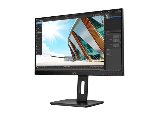 AOC 24P2Q - LED-skärm - 24" - 1920 x 1080 Full HD (1080p) @ 75 Hz - IPS - 250 cd/m² - 1000:1 - 4 ms - HDMI, DVI, DisplayPort, VGA - högtalare - svart