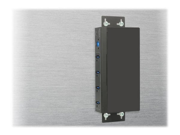 Delock External Industry Hub 4 x USB 3.0 Type-A with 15 kV ESD protection - Hub - 4 x SuperSpeed USB 3.0 - veggmonterbar - DC-strøm