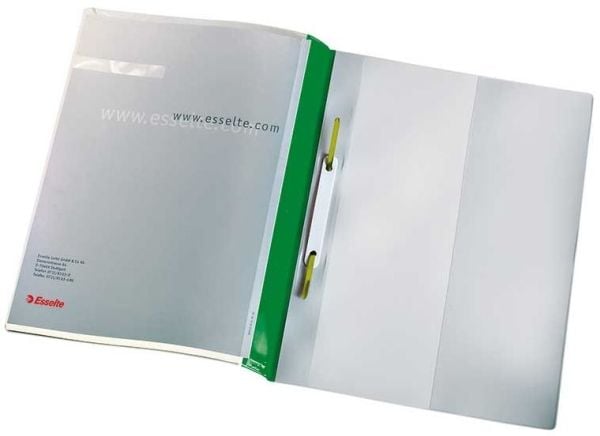 Esselte - Rapportfil - for A4 (210 x 297 mm) - kapasitet: 250 ark - grønn (en pakke 25)