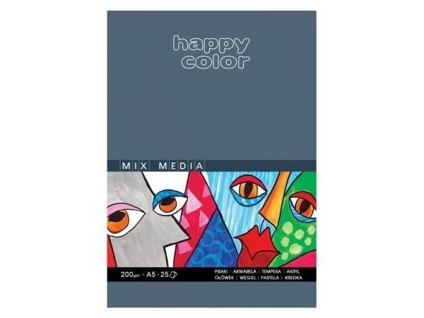 Happy Color Maleblokk A5 25k hvit