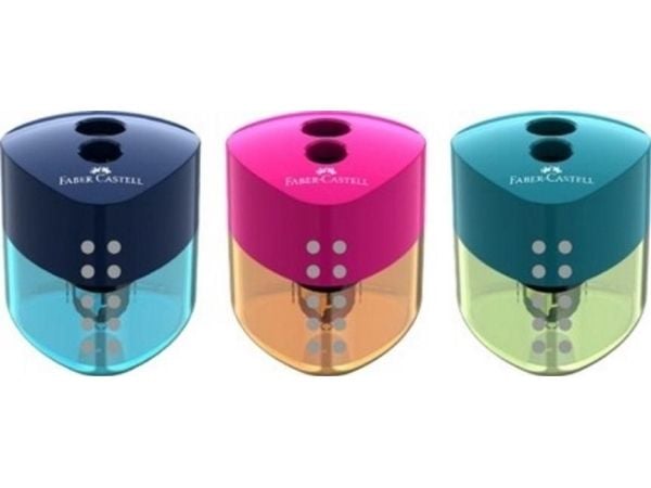Faber-Castell dobbel blyantspisser Auto Grip miks farge