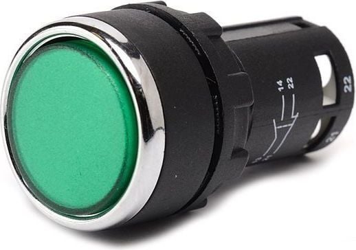 Emas betjeningsknapp monoblokk grønn 2Z (T0-MB101DY)
