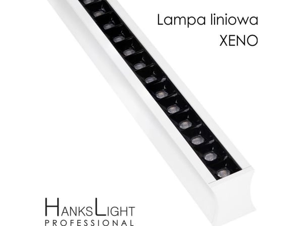Taklampe HanksLight LED lineær hvit/alu 1264mm 21/36W AC230V 4000K