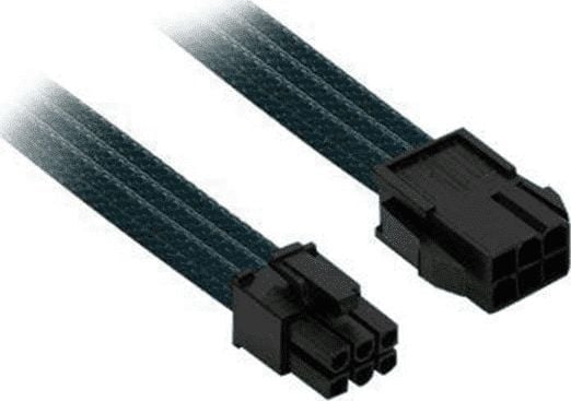 Nanoxia Single Sleeve - Strømforlengelseskabel - 6-pins PCIe-strøm (hann) til 6-pins PCIe-strøm (hunn) - 30 cm - låst - grønn