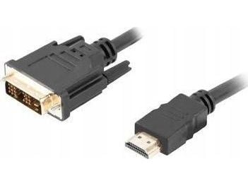Delock - Adapterkabel - enkeltlenke - DVI-D hann til HDMI hann - 50 cm - trippel beskyttelse - svart - tommelskruer