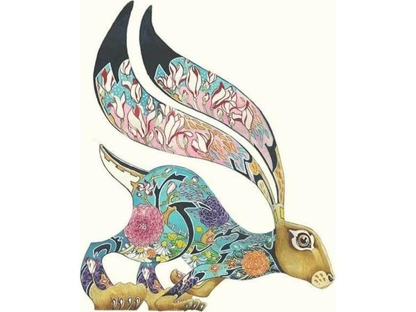Carnet A090 B6 + konvolutt Turquoise hare
