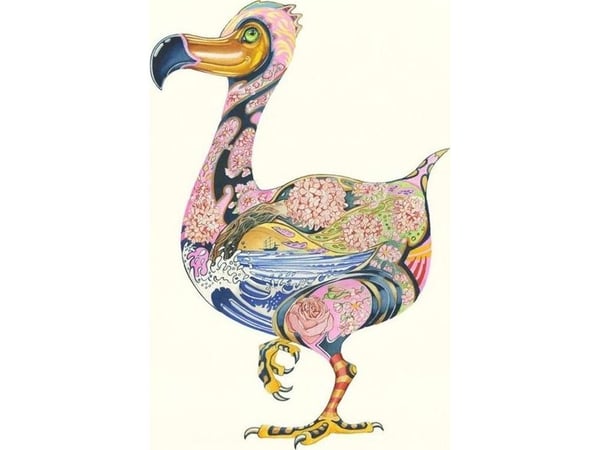 A108 B6 invitasjon + konvolutt dodo bird
