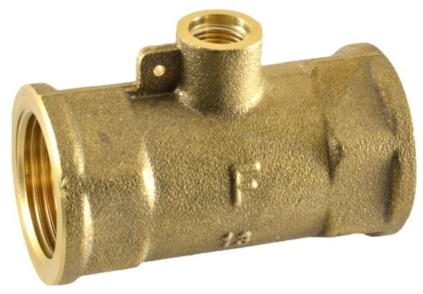 Ferro T-tilkobling i messing med tilkobling til temperaturføler 3/4" (SGT2)
