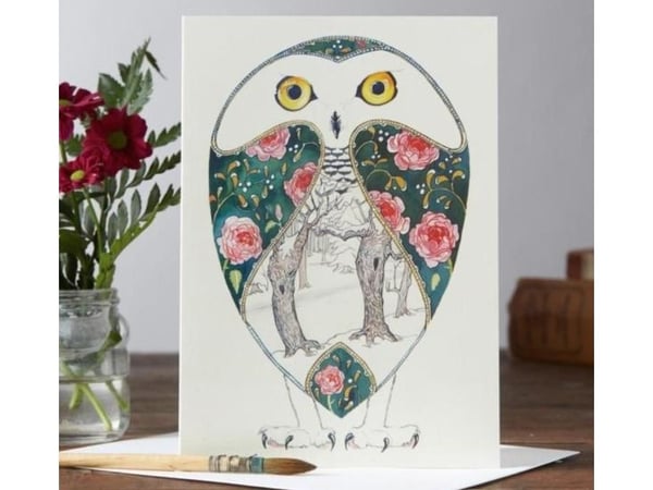 A040 B6 carnet + konvolutt Winter owl