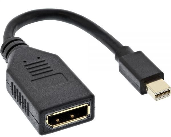 InLine 17150S, 0,15 m, Mini DisplayPort, DisplayPort, Hanstik, Hunstik, Lajittelu, lajittelu