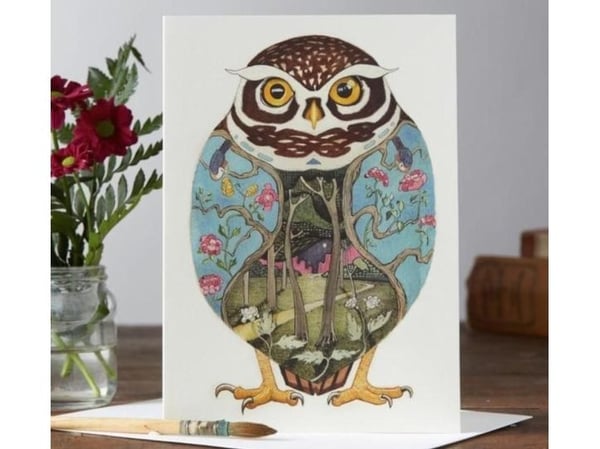 Carnet A015 B6 + konvolutt Little owl