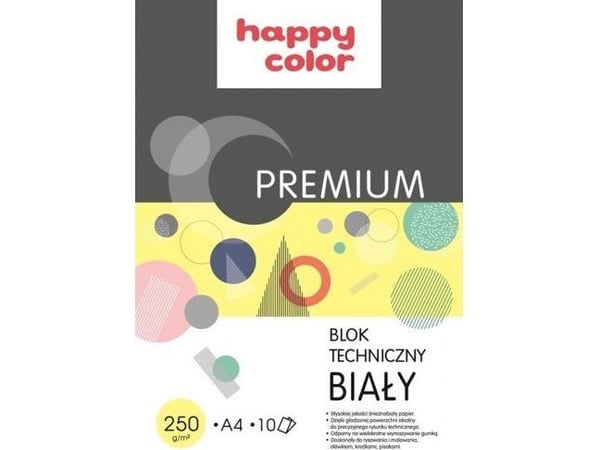 Happy Color Teknisk blokk A4 10k hvit