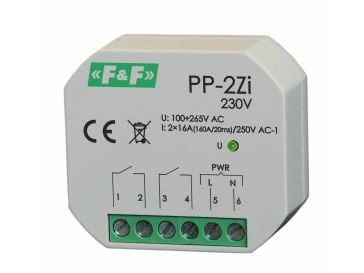 2Z 16A 100-265V AC (160A/20ms) sähkömagneettinen rele PP-2Zi-230V