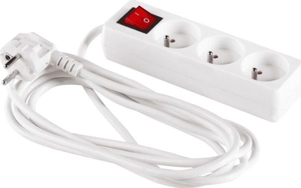 Elcan socket strip ordinary 3 sockets 1.5m white (PM-ZW-3G-15) Elcan socket strip ordinary 3 sockets 1.5m white (PM-ZW-3G-15)