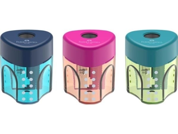 Faber-Castell viskelær/ blyantspisser Auto Grip Mini mix farge kol FABER CASTELL