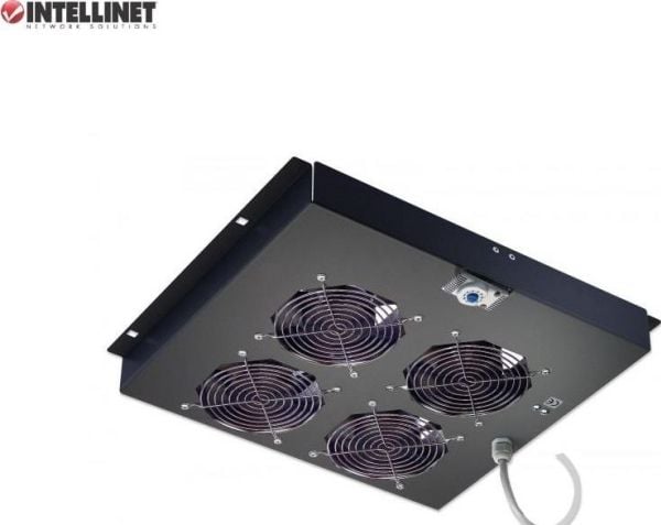 Intellinet 4 Fan Ventilation Unit, Tuuletin, Musta, Terästä, 48,3 cm (19")