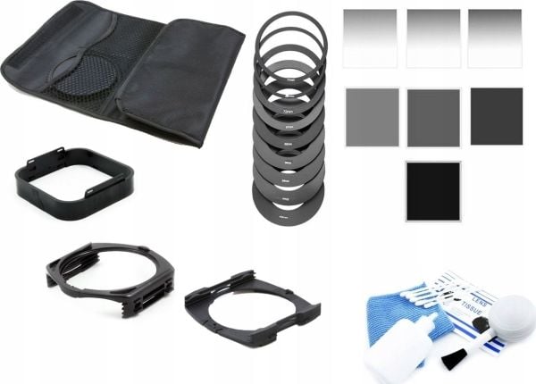 Filtersett Masse type COKIN 25-i-1 - grå ND-filtre + etui + 2× holder + beskyttelse + rengjøringssett