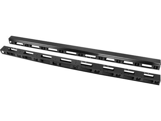 Lanberg - Rackkabelstyringspanel (vertikal) - svart - 42U - 19" (en pakke 2)