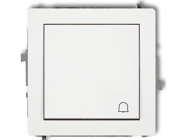 Karlik Deco painike / ovikello / valkoinen matta (25DWP-4)