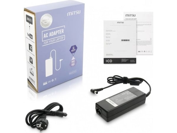 Mitsu strømadapter 19,5V 3,9A (6,5x4,4 pin) til Sony bærbar Mitsu strømadapter 19,5V 3,9A (6,5x4,4 pin) til Sony bærbar