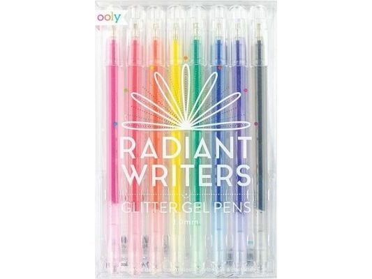 Fargerike Ballonger Gelpenner med glitter Radiant Writers 8 stk
