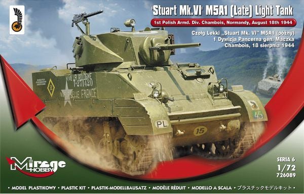 Mirage Lett stridsvogn Stuart MkVI M5A1 (726089)