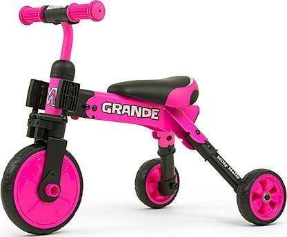 Milly Mally 3-pyöräinen polkupyörä 2in1 GRANDE PINK
