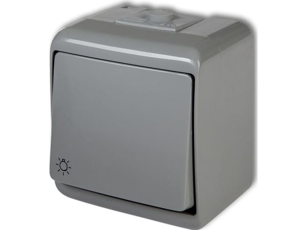 Karlik 10WHE-5, Painikekytkin, Harmaa, IP20
