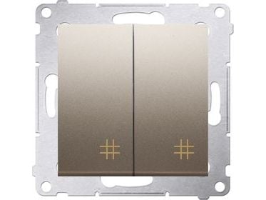 Contact-Simon DW7/2.01/44, muovi, kultainen, IP20, 250 V, 10 A, 75 mm