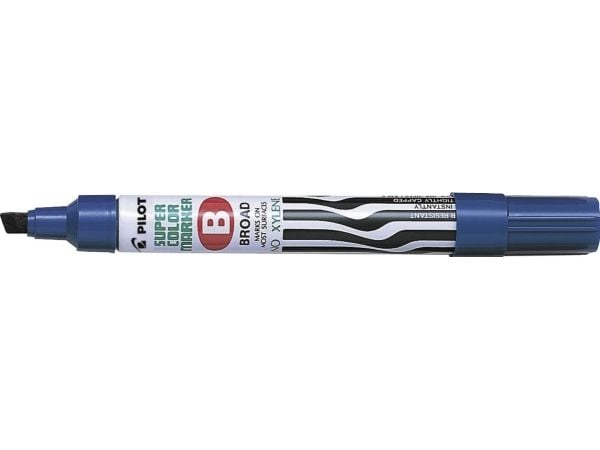 Pilot SCA-B, Super Color, Blå, Meisel tupp, Blå, Hvit, 2 mm, 4,5 mm, 1 stykker