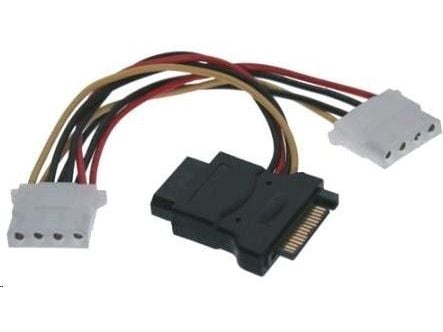 PremiumCord SATA 15-polig - Molex x3, 0,16 m, flerfärgad (kfsa-9)