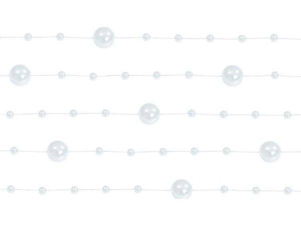 PartyDeco GP1, Garland, Perle, 1,3 m, Klassisk, Voksen, 5 stykker