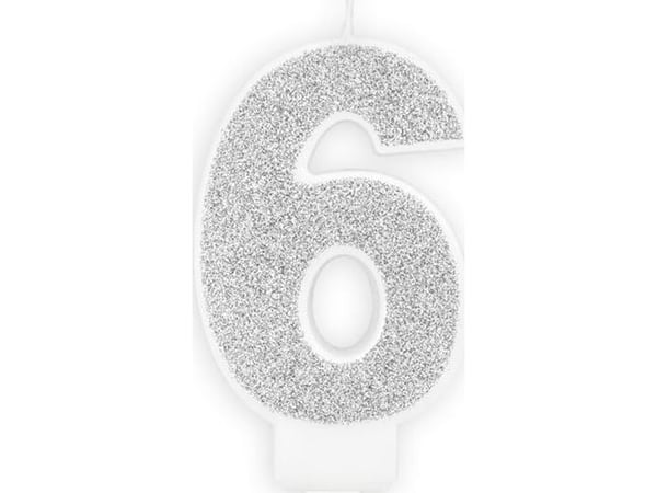 PartyDeco SCU3-6-018B, Ljus, Vit, Silver, 1 styck