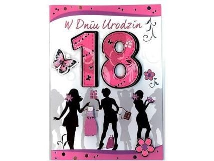 Panorama gratulationskort 18-pack med 3D-stickers nr 006 + kuvert (233359)