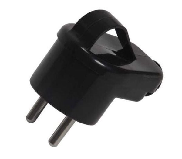 Kulmaliitin s/n 16A 250V korvakkeella, irrotettava musta WT-16Z/CZARNY