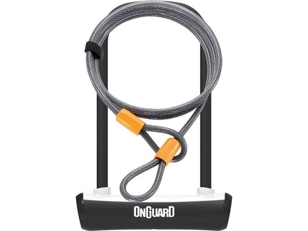 OnGuard sykkel U-lås U-Lock neon hvit 10x1200 mm (8154WH)