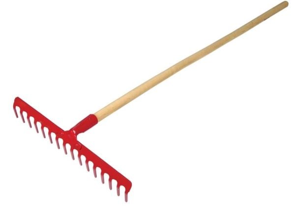 Profix rive 16 tenner med knipetinner, festet hagerive med 130 cm skaft