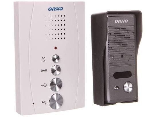 Orno set enfamiljs dörrtelefon, utan handtag, svart ELUVIO