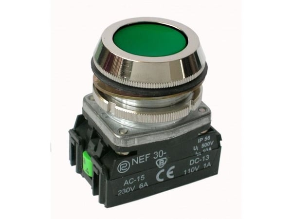 Ohjauspainike 30mm vihreä, itsestään palautuva 1Z 1R W0-NEF30-K XY Z