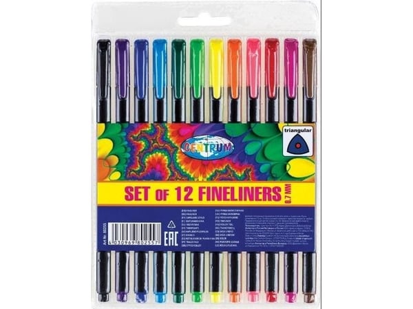 Sett med tynne penner x12 stk 80255