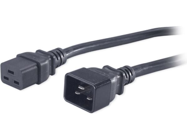 PremiumCord - Strømforlengelseskabel - IEC 60320 C19 til IEC 60320 C20 - AC 230 V - 3 m - svart