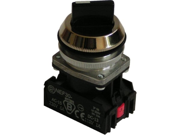 Promet 2-asentoinen kytkinnuppi 30mm musta 1Z 1R ilman itsekääntyvää (W0-NEF30-TPA XY S)